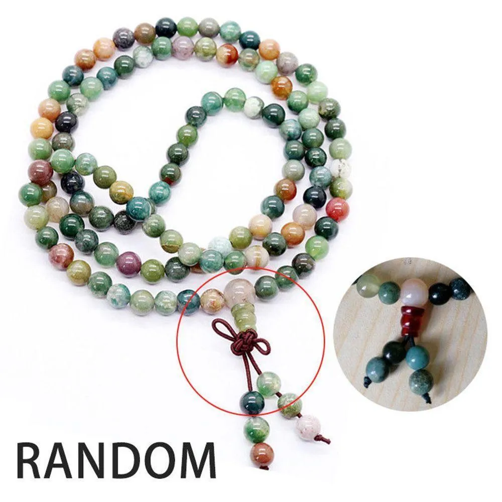 108 Prayer Tibetan Buddhist Mala Necklace Buddhism Beads Meditation Necklace