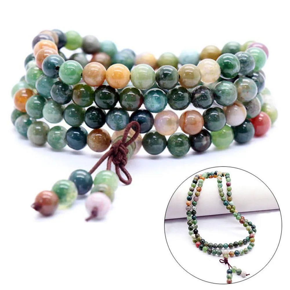 108 Prayer Tibetan Buddhist Mala Necklace Buddhism Beads Meditation Necklace