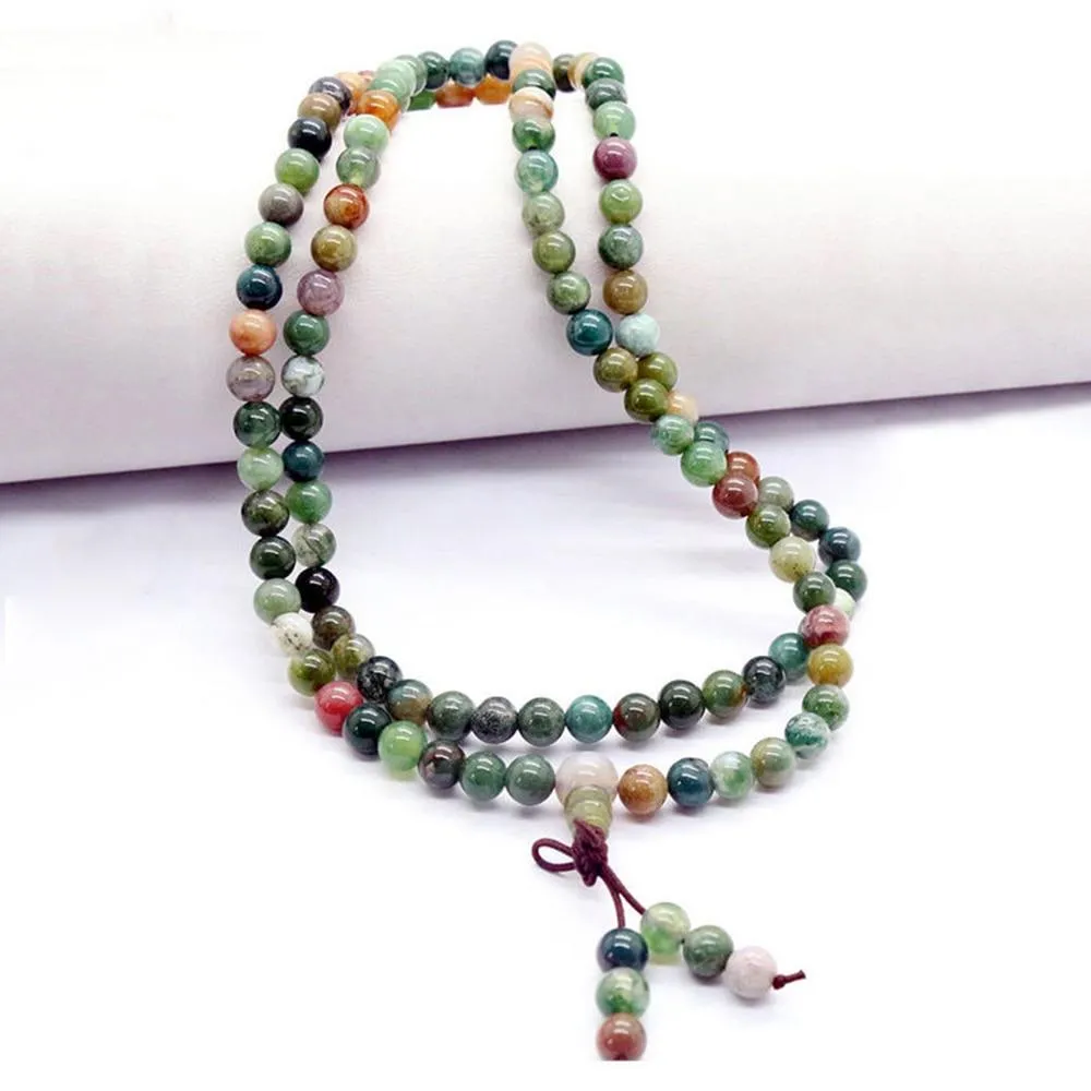 108 Prayer Tibetan Buddhist Mala Necklace Buddhism Beads Meditation Necklace
