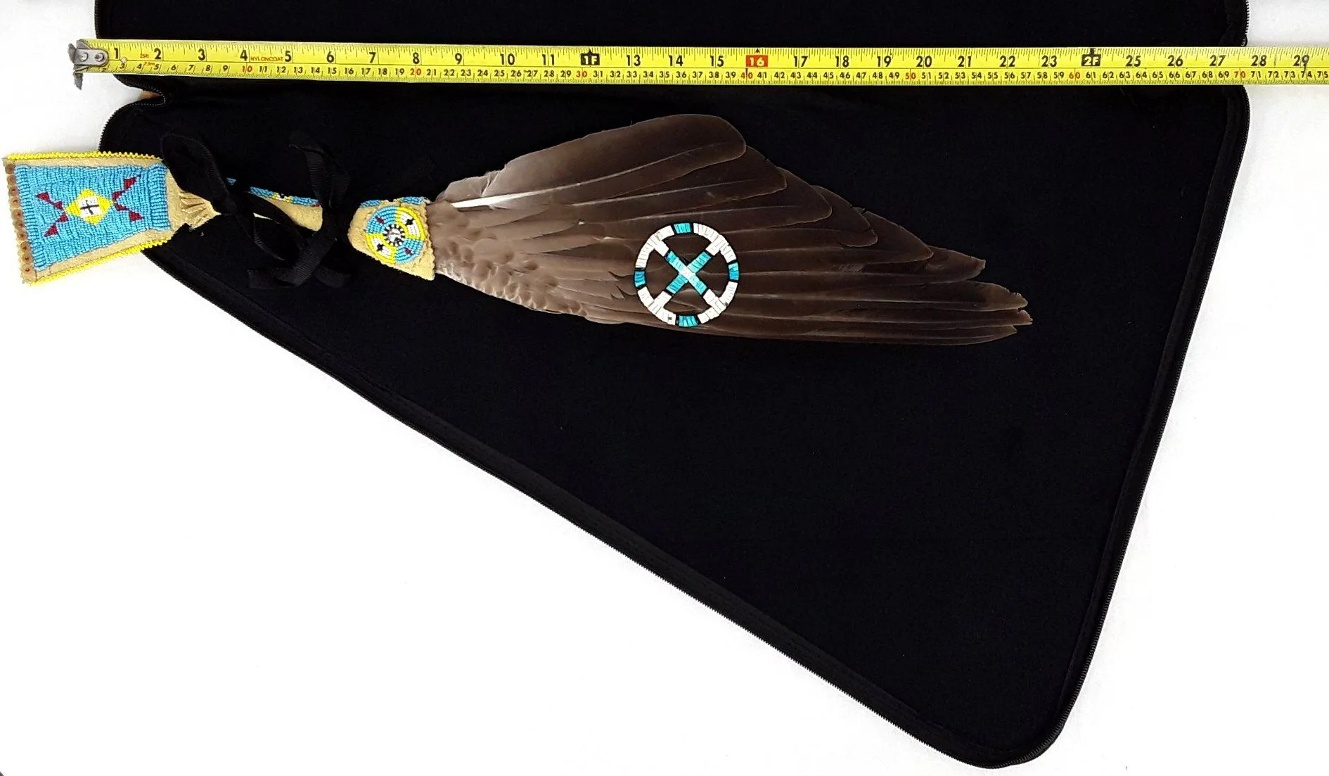 27 Inch Fan Case - Rainy Chief Rainbow Night Lake