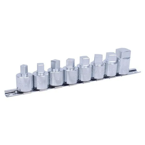 4118MR - King Tony Socket Set 8Pc 1/2'' Dr. Square 8-19mm On A Rail