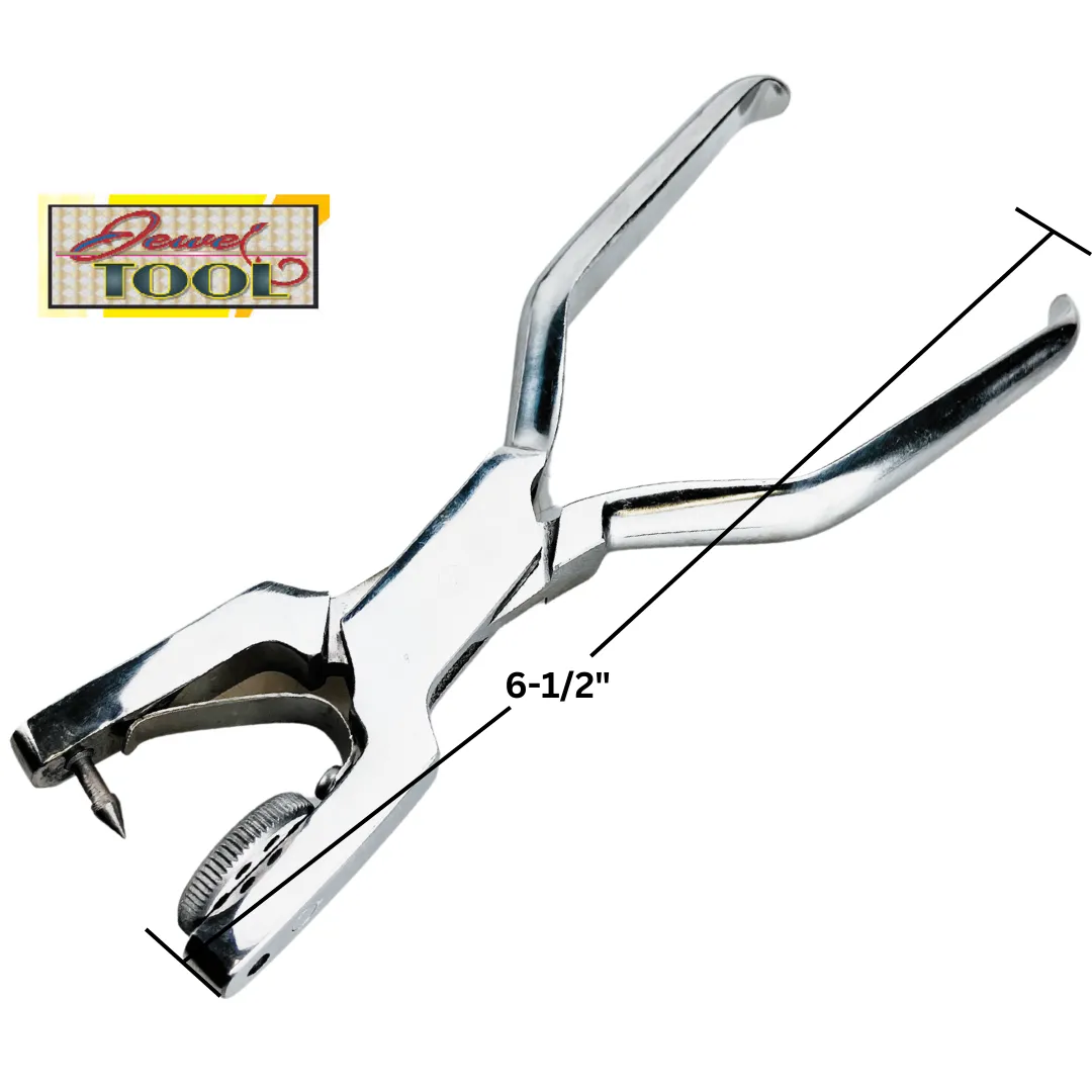 6.25" Hole Punch For Leather And Other Fabrics With Dial-A-Size Feature And Sharp Needle  - S8-17501