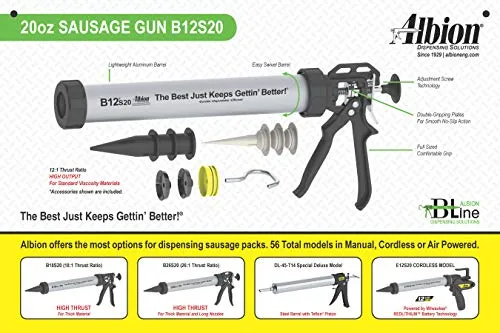 Albion Engineering Company B12S20 B-Line Manual Sausage Caulking Gun