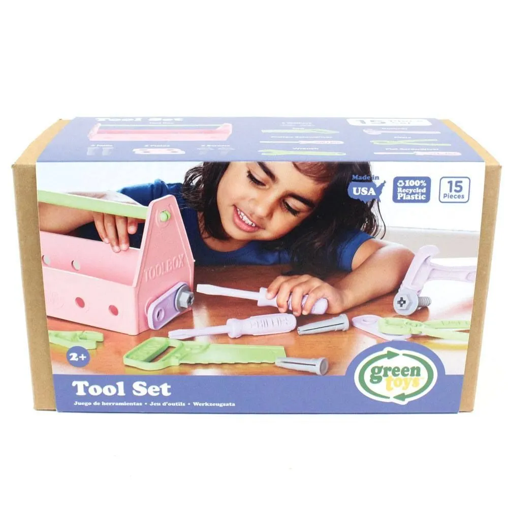 Bigjigs Toys Eco Friendly Pink Tool Set