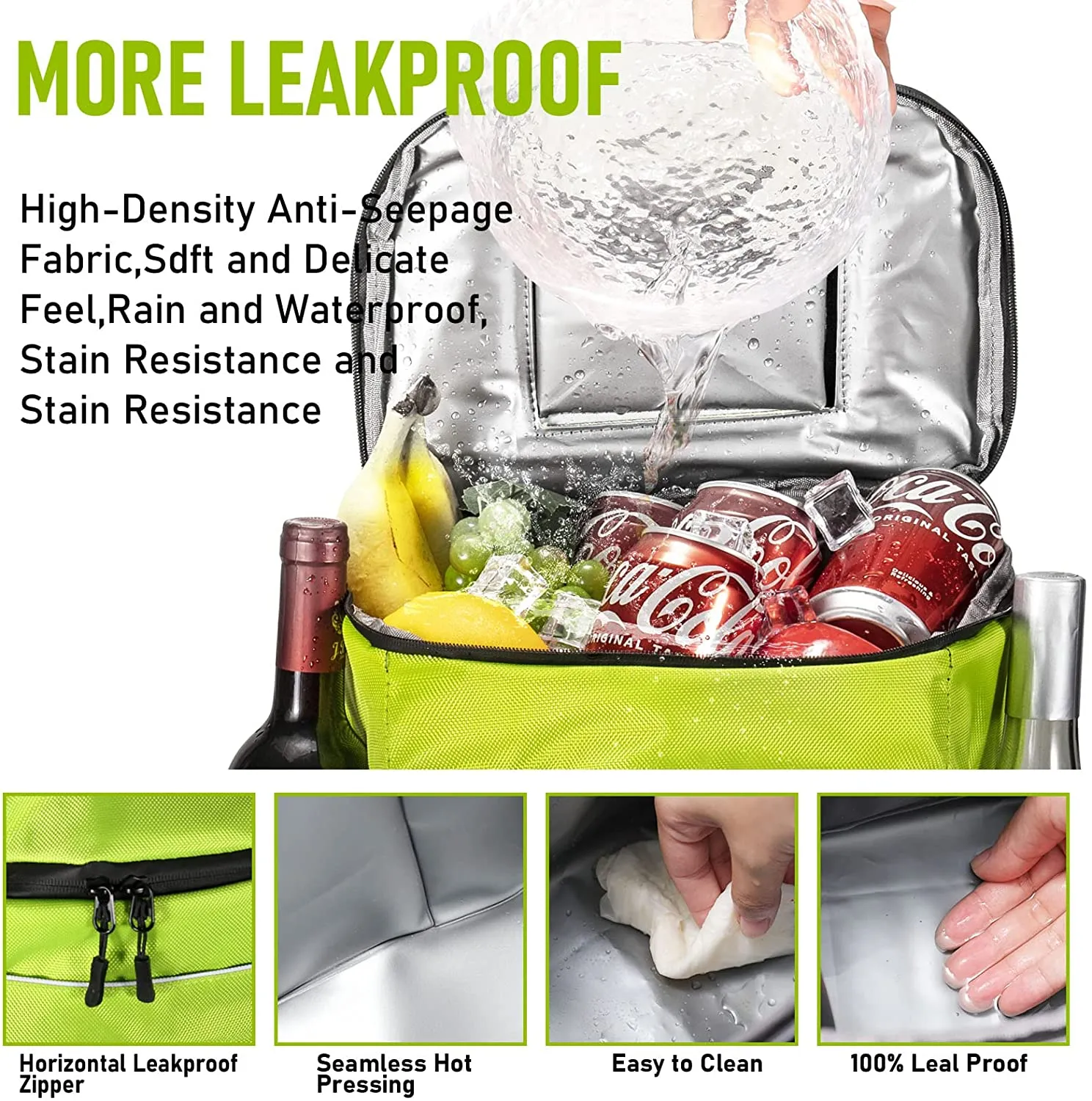 Cooler Backpack-30 Cans Insulated Bag Cooler Leakproof,Collapsible Soft Waterproof Backpack Cooler for Camping/Travel/Beach
