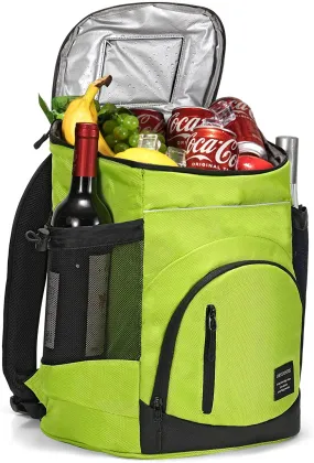 Cooler Backpack-30 Cans Insulated Bag Cooler Leakproof,Collapsible Soft Waterproof Backpack Cooler for Camping/Travel/Beach