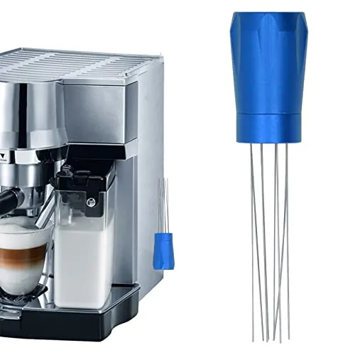 EXCLUZO Coffee Distribution Tool, Easy Cleaning Fixed Needle Distribution Tool for Restaurant (Blue with Magnet)