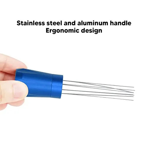 EXCLUZO Coffee Distribution Tool, Easy Cleaning Fixed Needle Distribution Tool for Restaurant (Blue with Magnet)