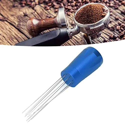 EXCLUZO Coffee Distribution Tool, Easy Cleaning Fixed Needle Distribution Tool for Restaurant (Blue with Magnet)