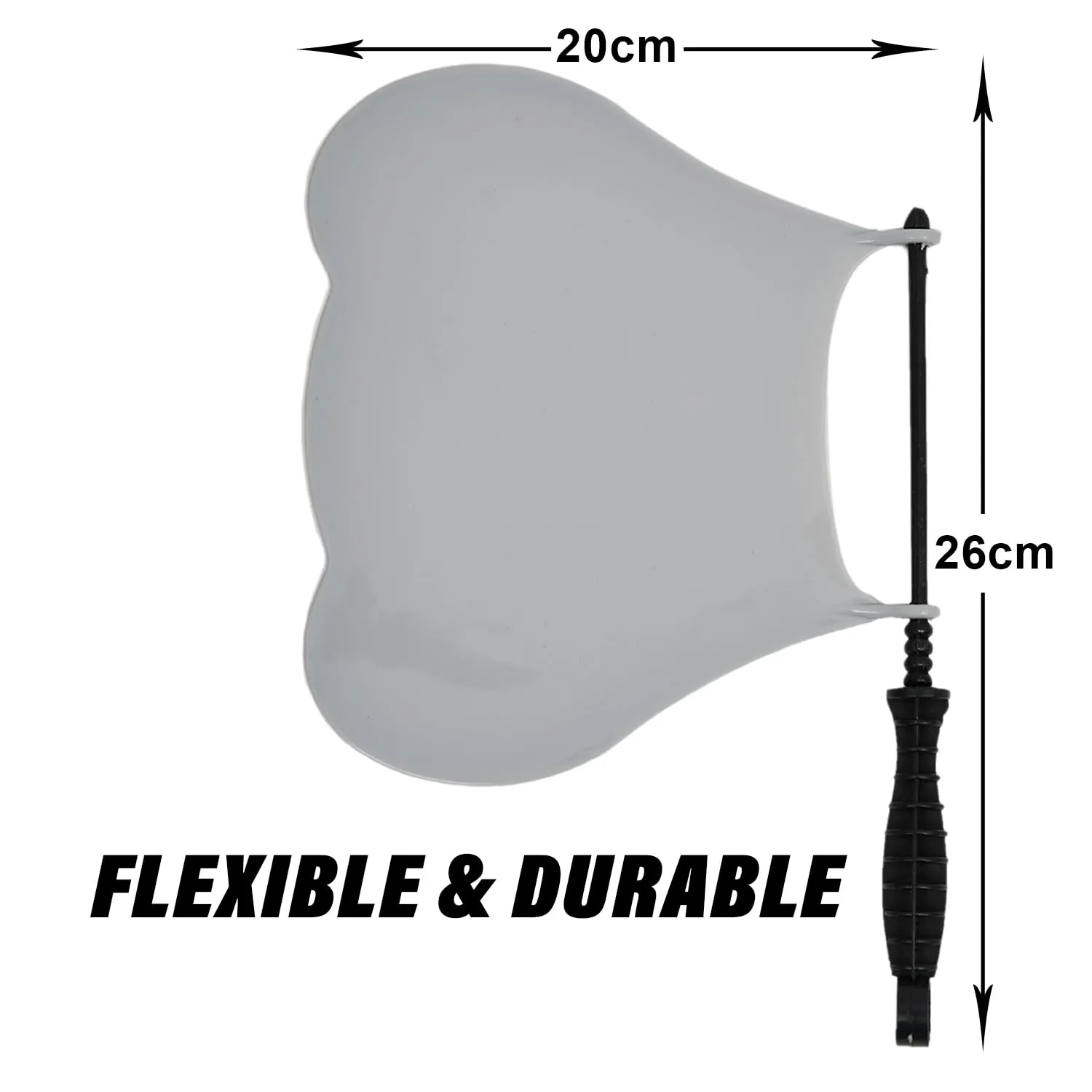 Heart Home Hand Fan | Plastic Hath Pankha | Hand Fan for Summer | Beejna for Natural Air | Caty Fan | Useful for Travel | Hand Fan for Cool Air | Gray
