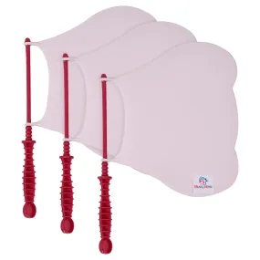 Heart Home Hand Fan | Plastic Hath Pankha | Hand Fan for Summer | Beejna for Natural Air | Caty Fan | Useful for Travel | Hand Fan for Cool Air | Pack of 3 | Pink