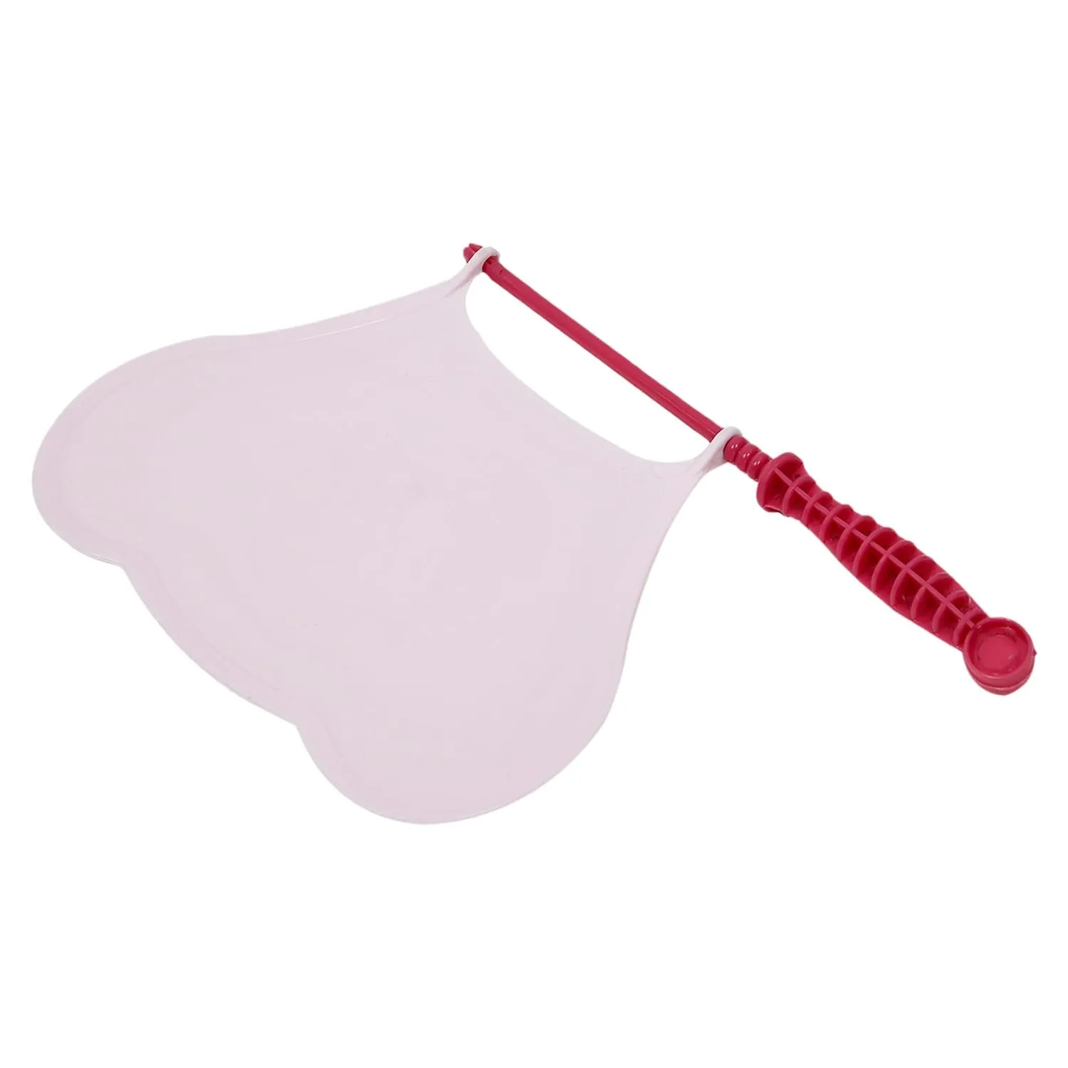 Heart Home Hand Fan | Plastic Hath Pankha | Hand Fan for Summer | Beejna for Natural Air | Caty Fan | Useful for Travel | Hand Fan for Cool Air | Pink