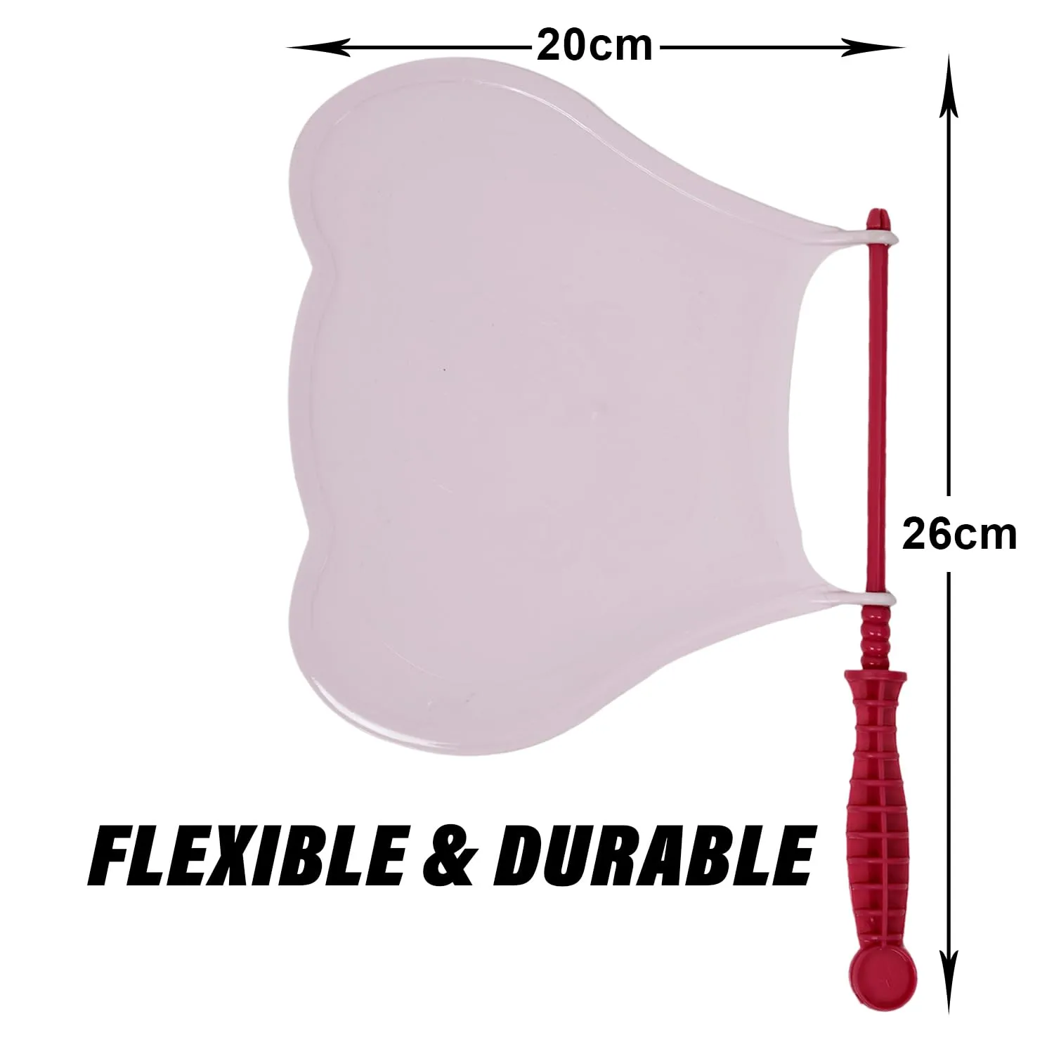 Heart Home Hand Fan | Plastic Hath Pankha | Hand Fan for Summer | Beejna for Natural Air | Caty Fan | Useful for Travel | Hand Fan for Cool Air | Pink