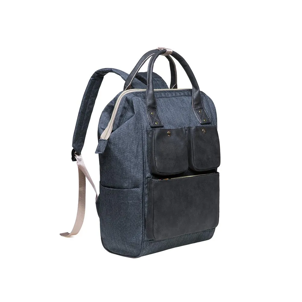 KAUKKO Diaper Bag Backpack with Pacifier Holder and Stroller straps - for Mom and Dad, Waterproof, one size, KT03 ( New York Gray ）