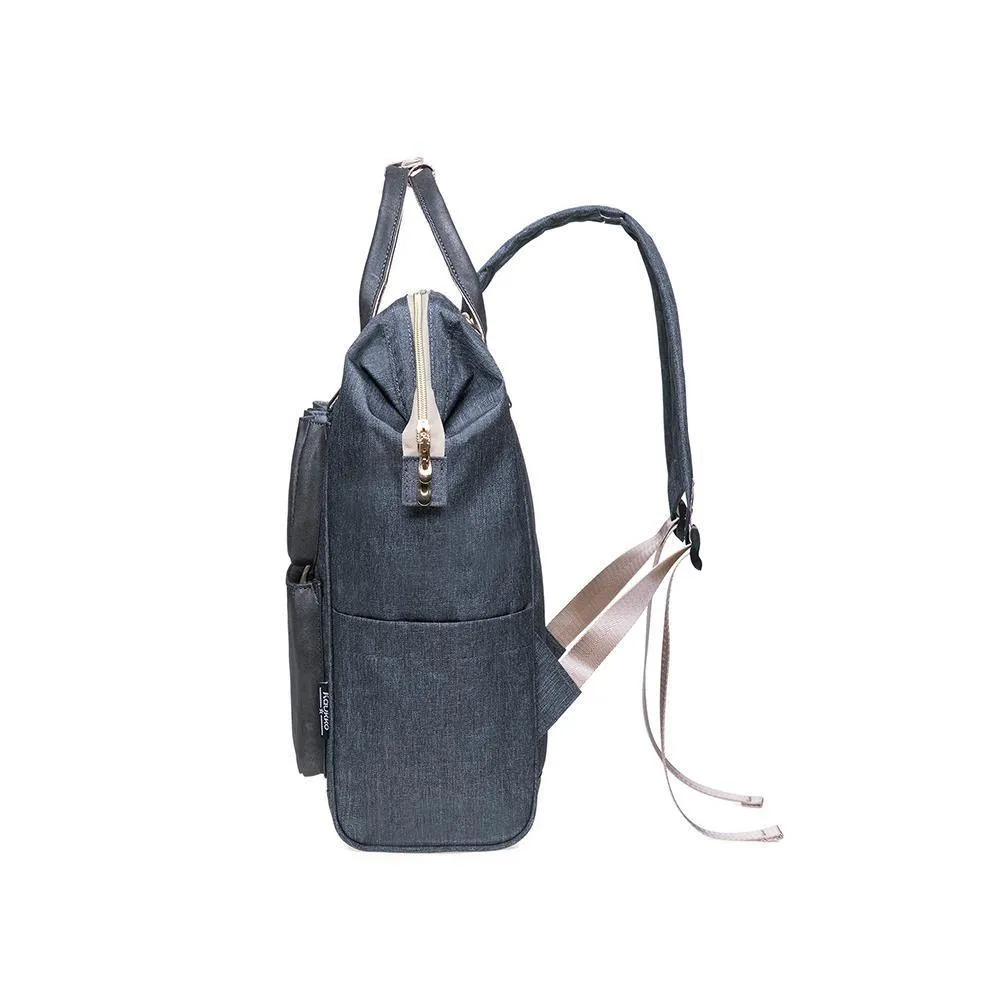 KAUKKO Diaper Bag Backpack with Pacifier Holder and Stroller straps - for Mom and Dad, Waterproof, one size, KT03 ( New York Gray ）