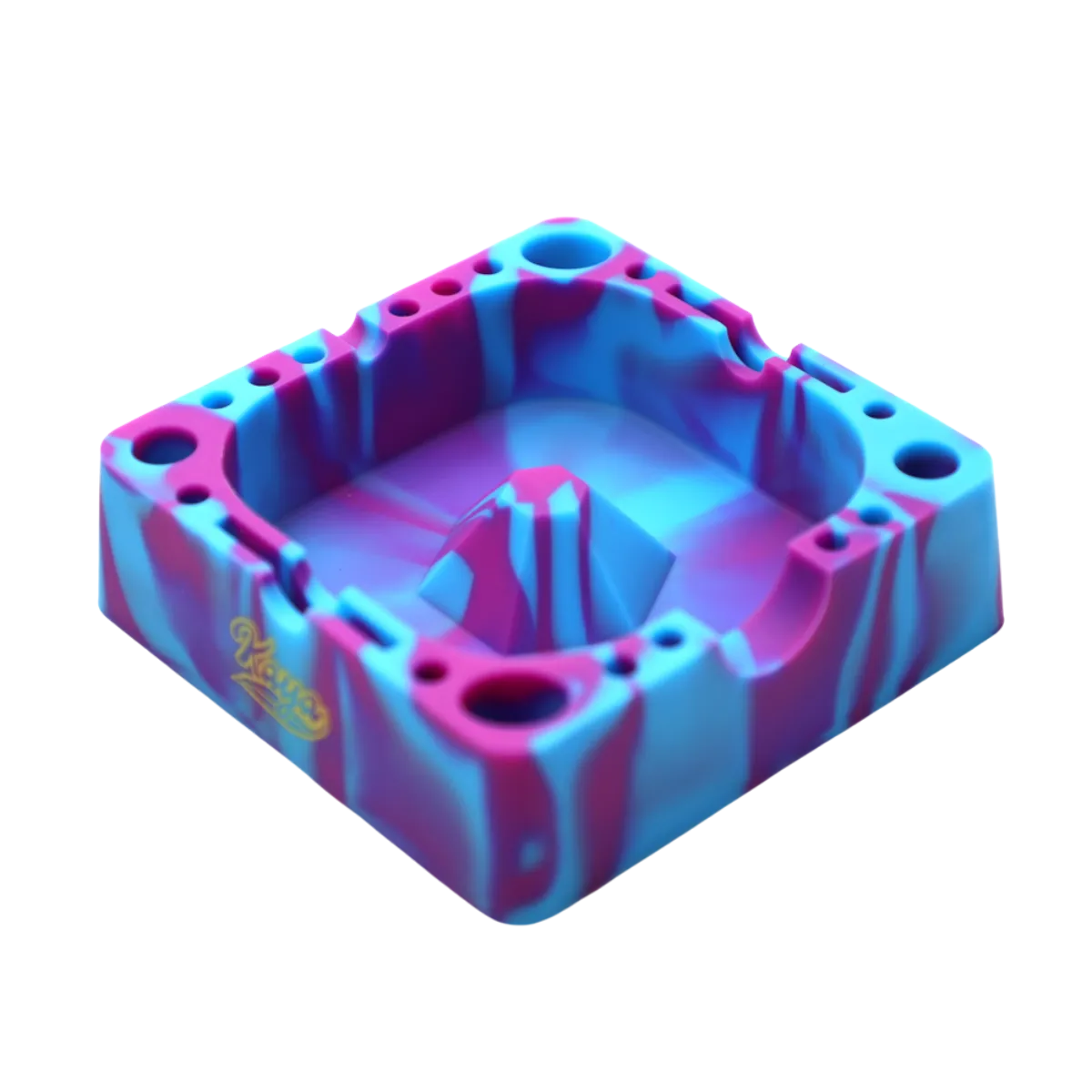 Kaya Multi-Purpose Dabbing and Smoking Station Square Silicone Ashtray