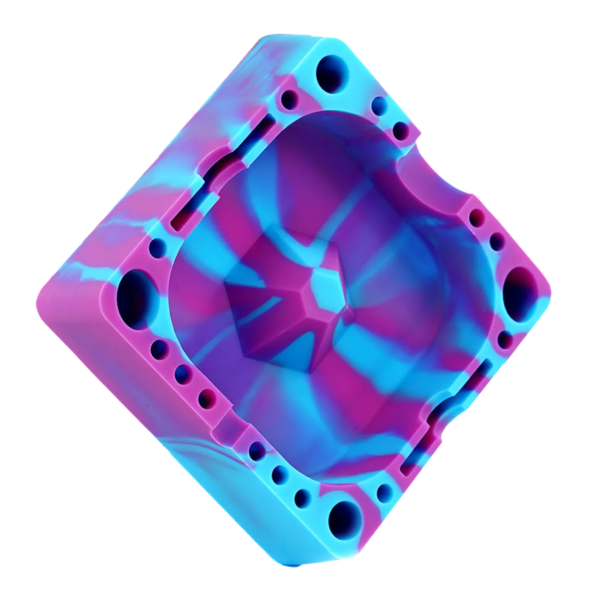 Kaya Multi-Purpose Dabbing and Smoking Station Square Silicone Ashtray