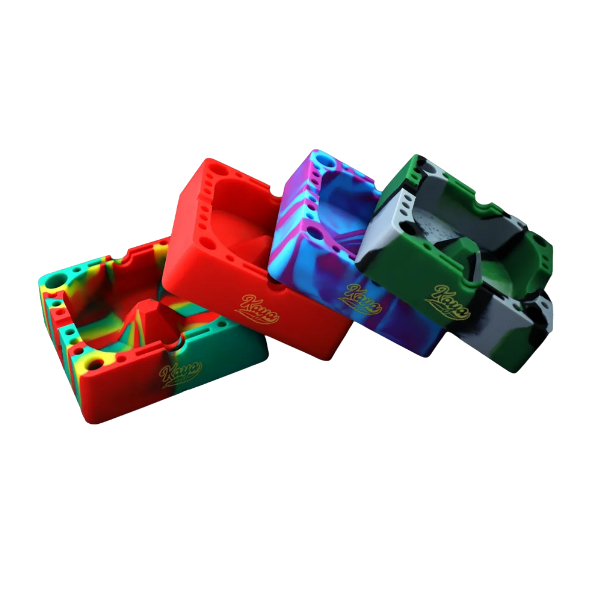Kaya Multi-Purpose Dabbing and Smoking Station Square Silicone Ashtray