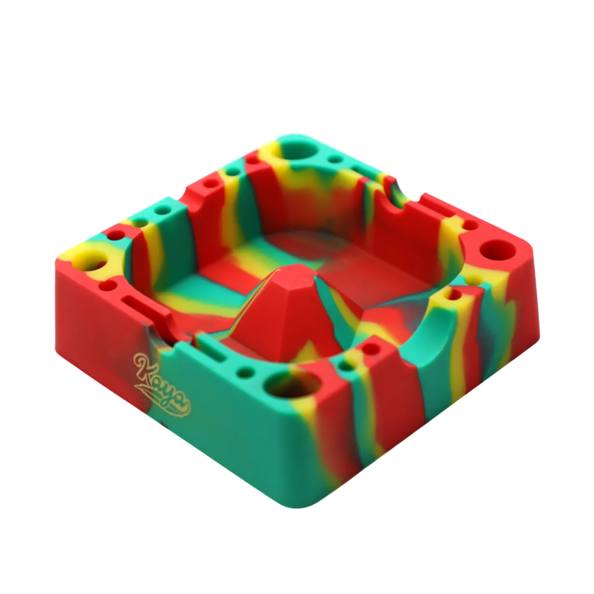 Kaya Multi-Purpose Dabbing and Smoking Station Square Silicone Ashtray
