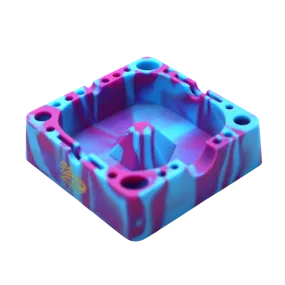 Kaya Multi-Purpose Dabbing and Smoking Station Square Silicone Ashtray