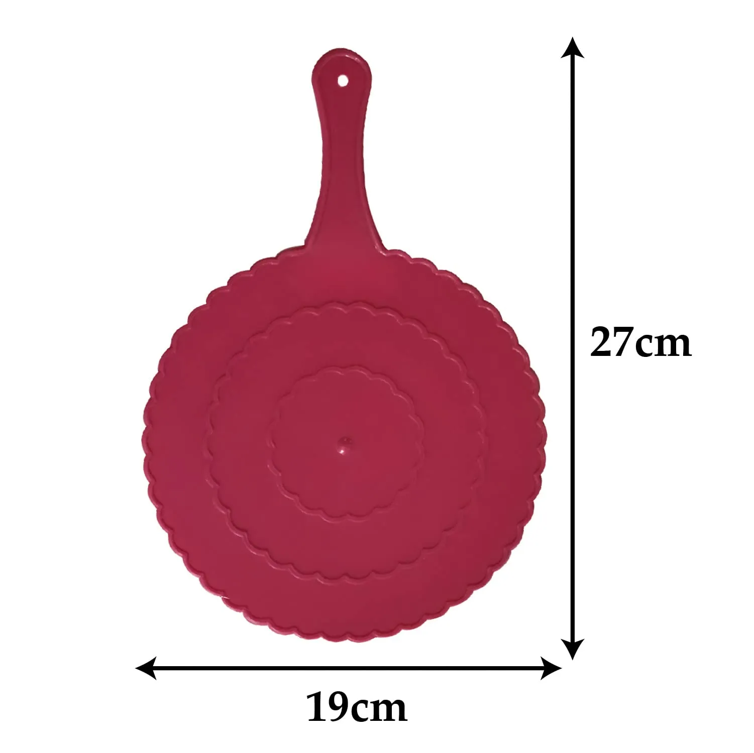 Kuber Industries Plastic Lightweight Handfan|Hath Pankha|Beejna for Natural Cooling Air Home Decor and Travel Useful, Pack of 2 (Red)