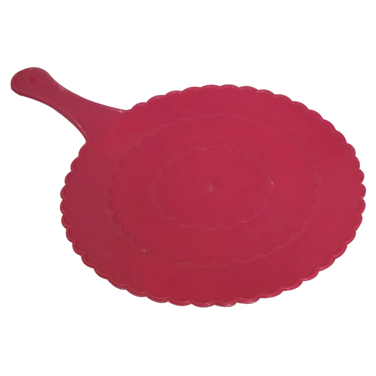 Kuber Industries Plastic Lightweight Handfan|Hath Pankha|Beejna for Natural Cooling Air Home Decor and Travel Useful, Pack of 2 (Red)