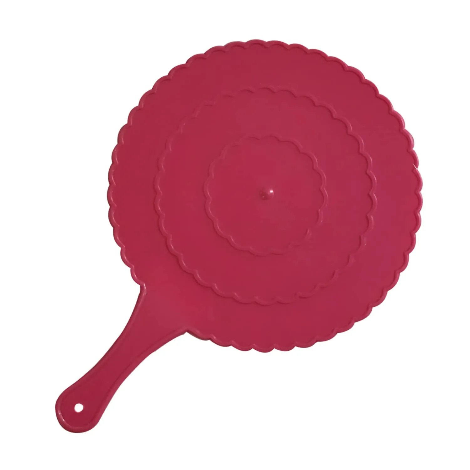 Kuber Industries Plastic Lightweight Handfan|Hath Pankha|Beejna for Natural Cooling Air Home Decor and Travel Useful, Pack of 2 (Red)