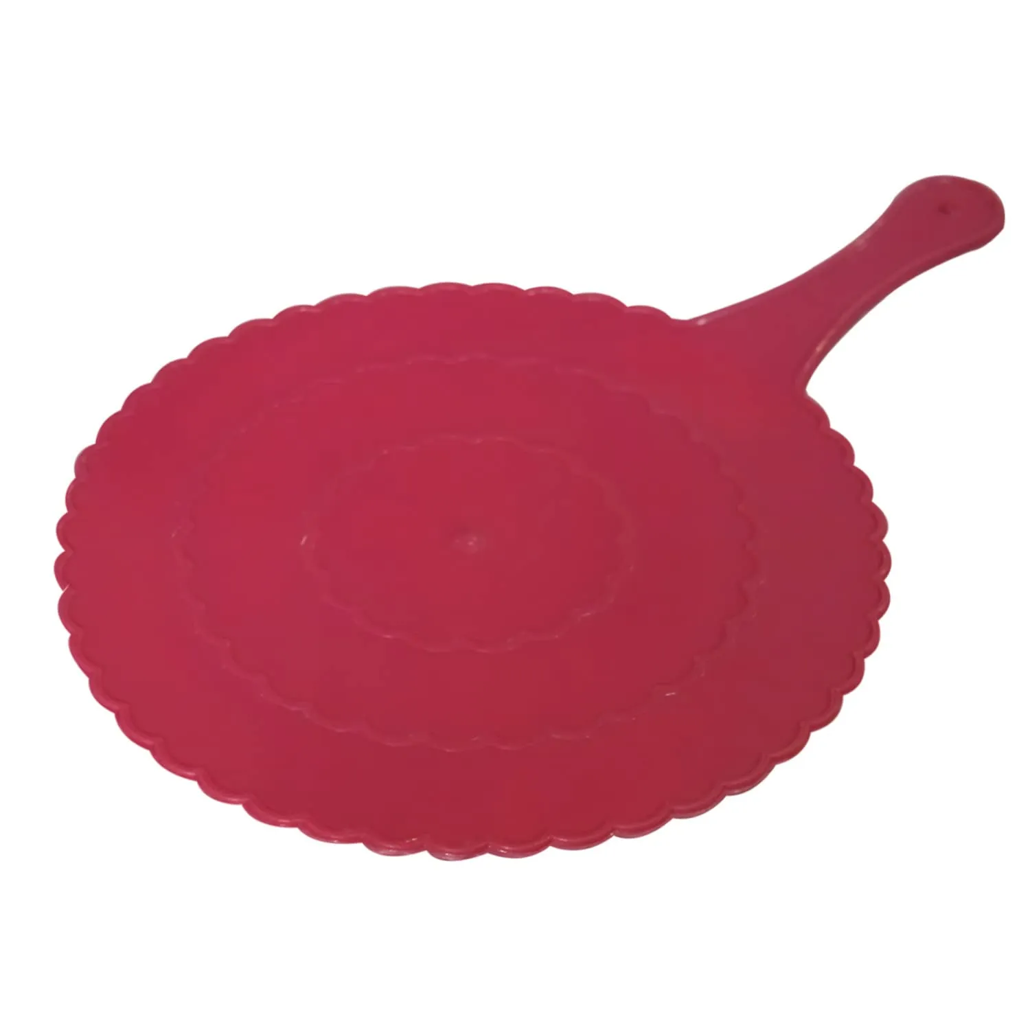 Kuber Industries Plastic Lightweight Handfan|Hath Pankha|Beejna for Natural Cooling Air Home Decor and Travel Useful, Pack of 2 (Red)