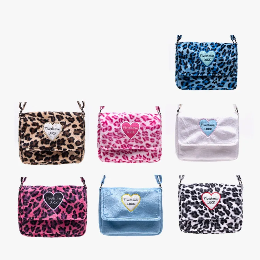 Leopard Zebra Cow Animal Print Colorful Embroidery Messenger Bag