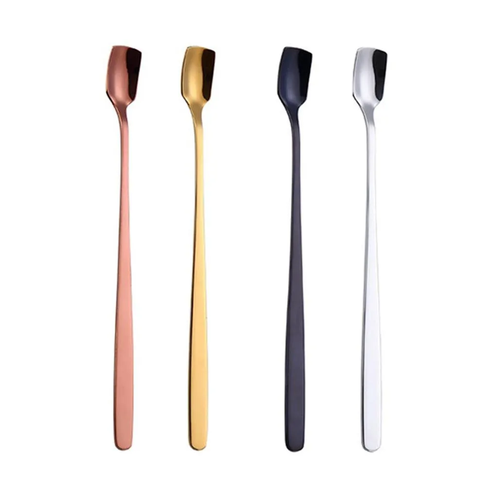 Long Handle Stainless Steel Spoons, Coffee Ice Tea Honey, Stirring Serving Utensils, Kitchen Cooking Utensil Tool Suplies, Eco Friendly