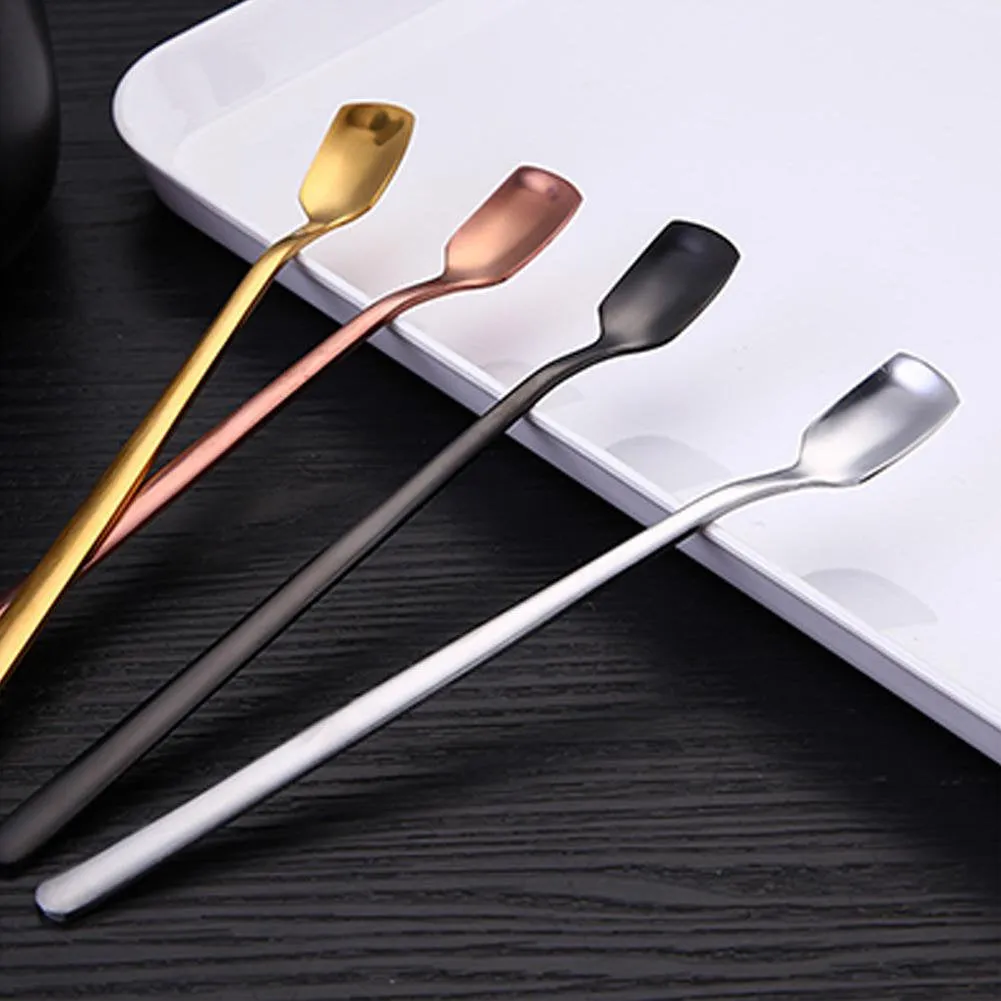 Long Handle Stainless Steel Spoons, Coffee Ice Tea Honey, Stirring Serving Utensils, Kitchen Cooking Utensil Tool Suplies, Eco Friendly