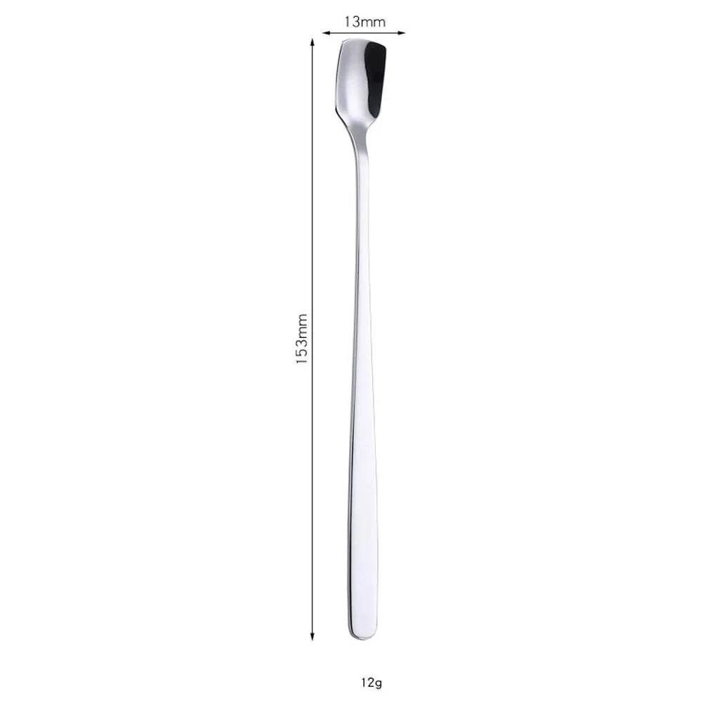 Long Handle Stainless Steel Spoons, Coffee Ice Tea Honey, Stirring Serving Utensils, Kitchen Cooking Utensil Tool Suplies, Eco Friendly