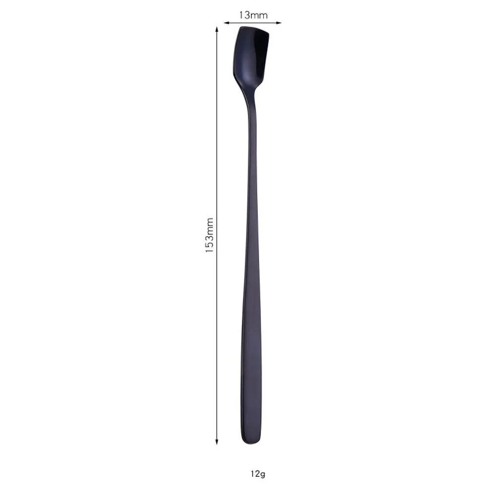Long Handle Stainless Steel Spoons, Coffee Ice Tea Honey, Stirring Serving Utensils, Kitchen Cooking Utensil Tool Suplies, Eco Friendly