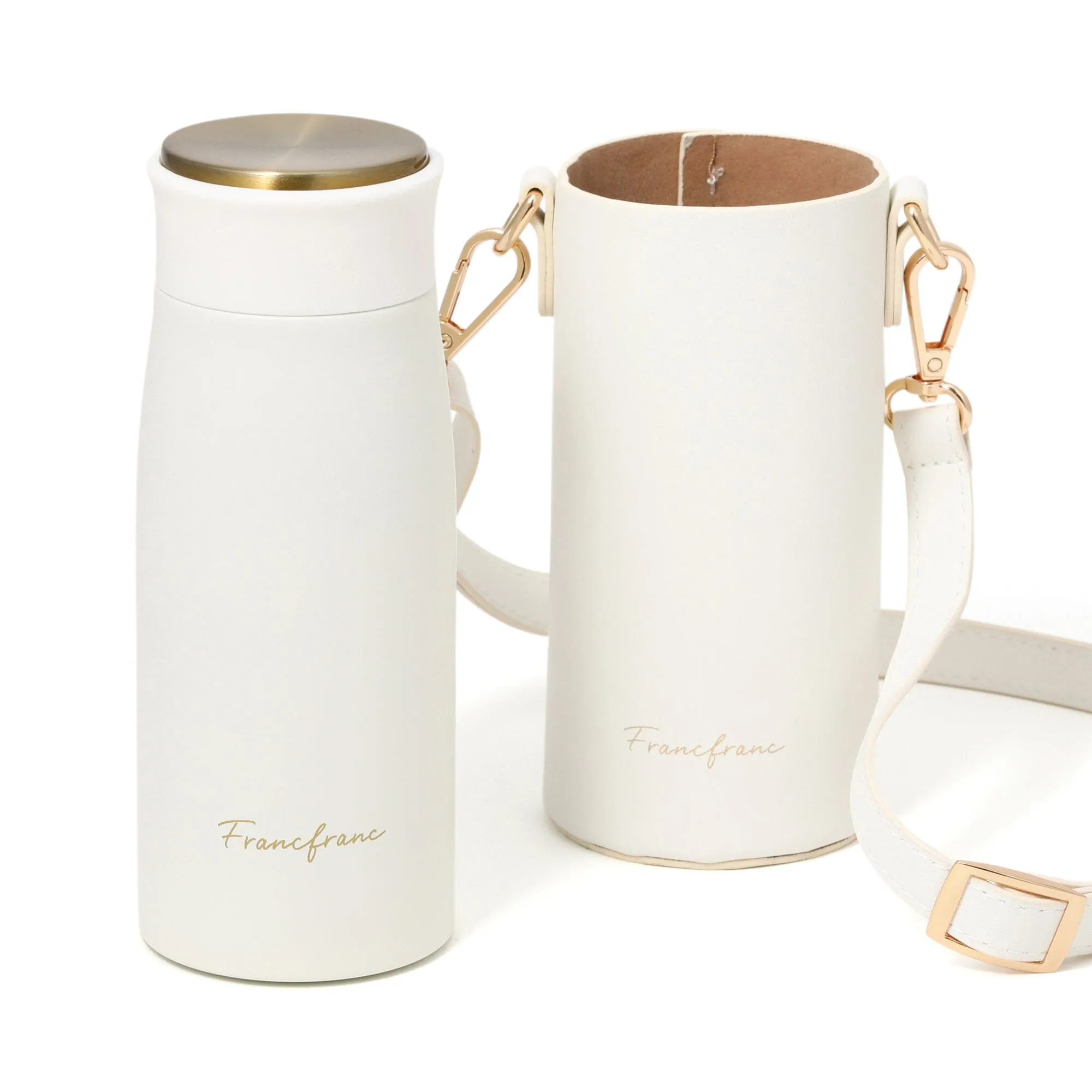Matte Stainless Bottle Holder Set 350Ml White