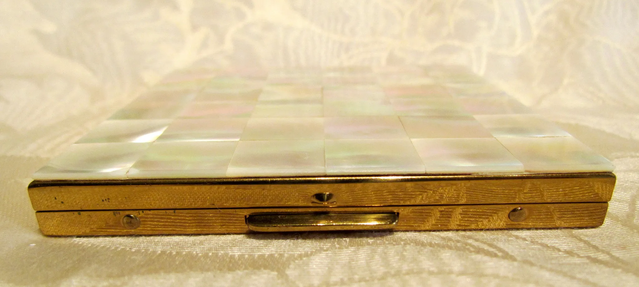 Mother Of Pearl Cigarette Case 1950's Marhill MOP Case