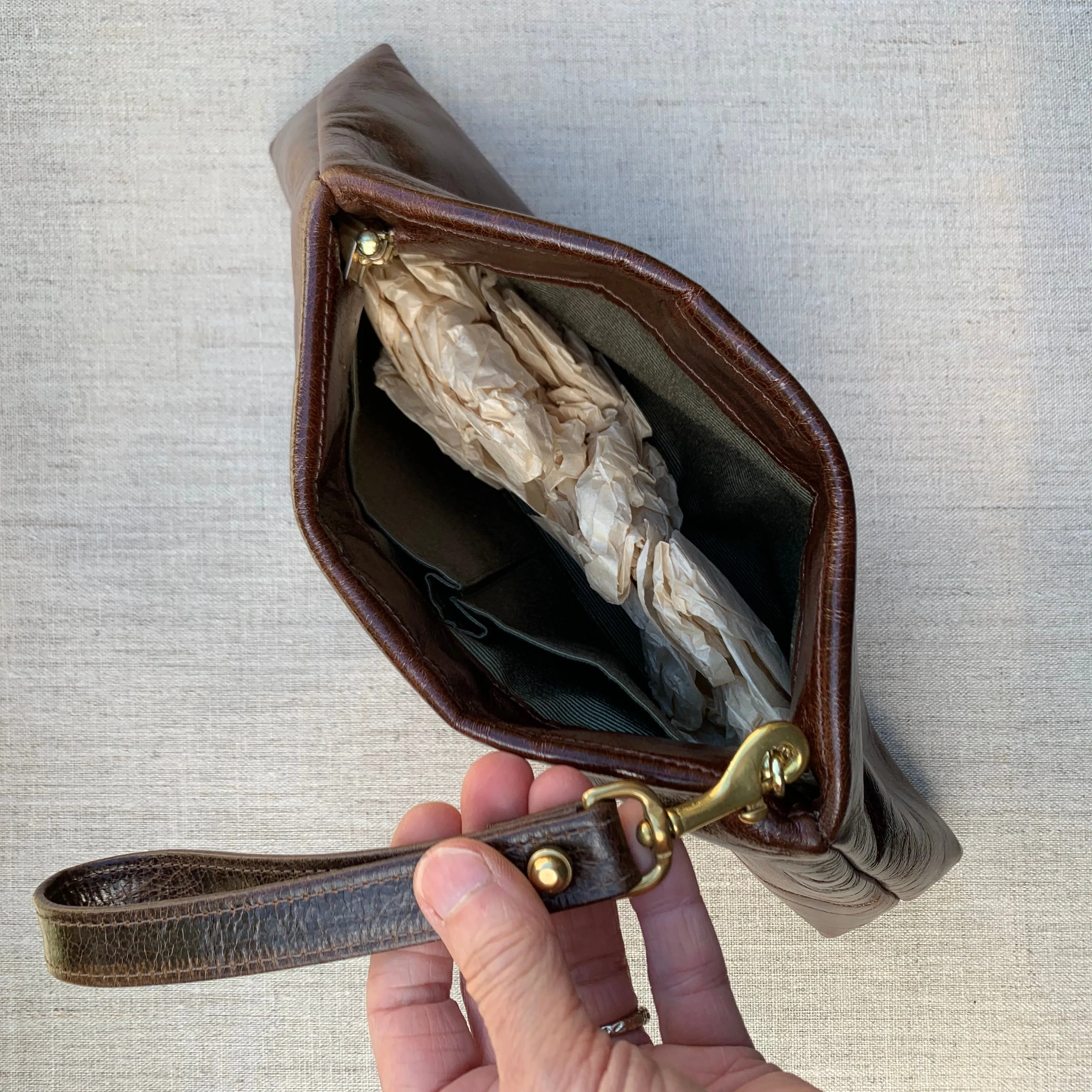 Nina Clutch in Espresso by Offhand Designs