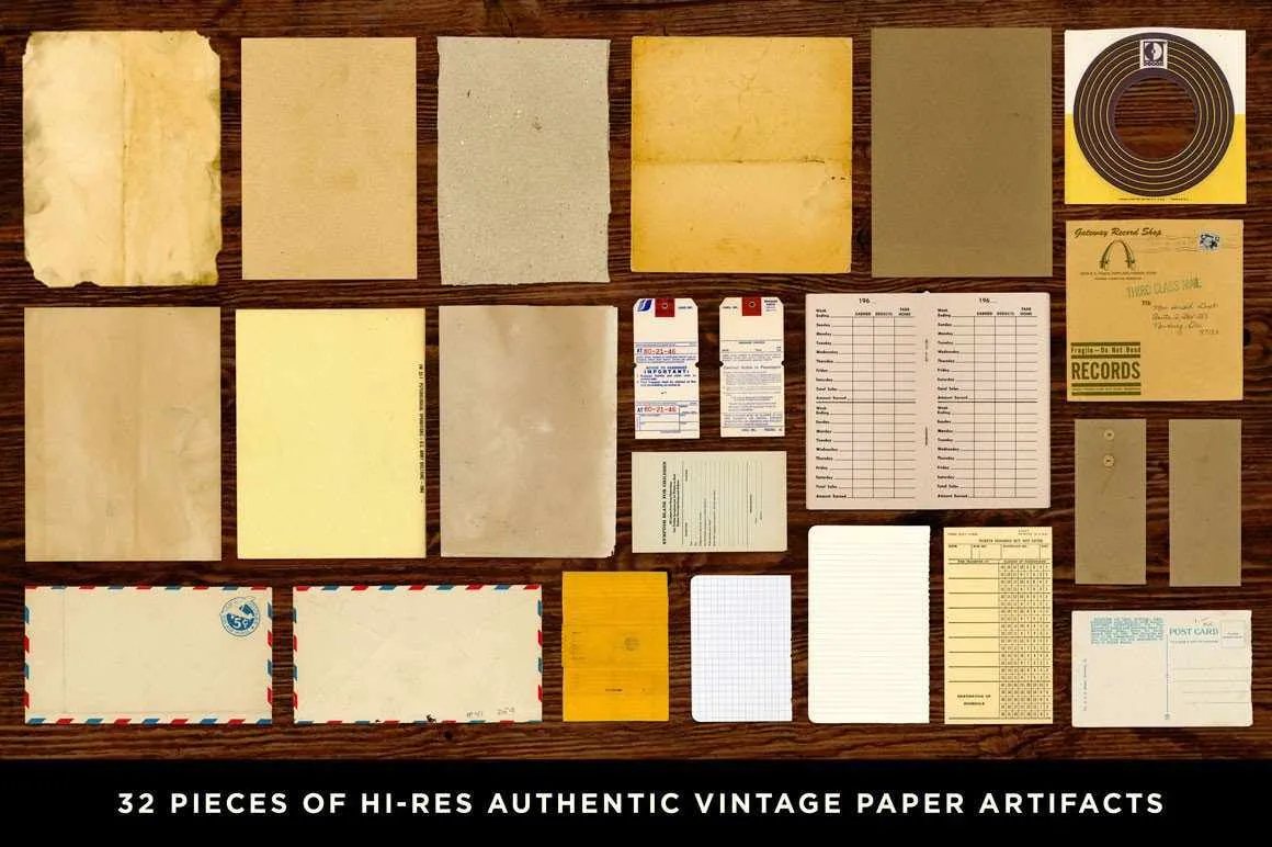 Paper Artifacts | Texture & Ephemera Bundle