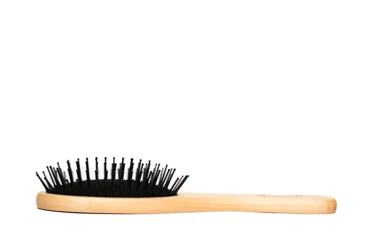 "Volumonising &  Anti-frizz Eco-strong Teak Paddle hairbrush | Oval, Small"