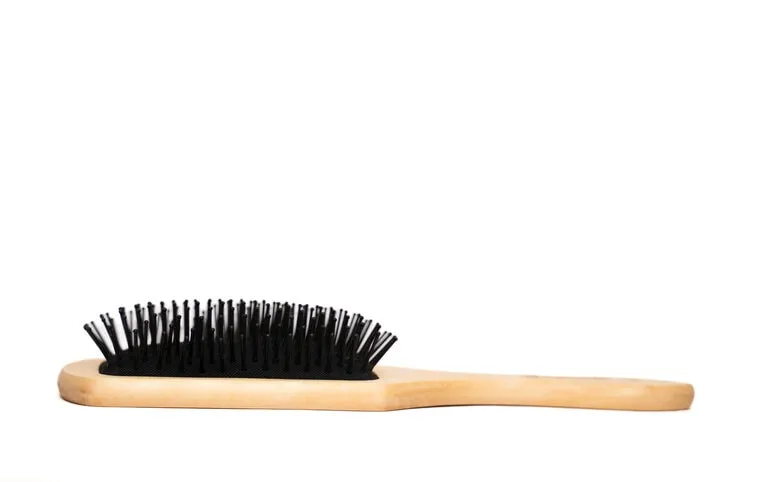 "Volumonising &  Anti-frizz Eco-strong Teak Paddle hairbrush | Square, Medium"