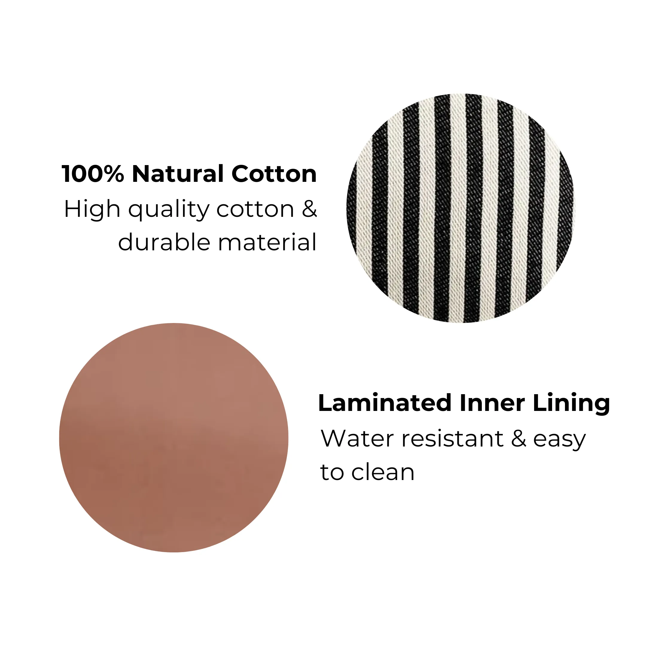 Round Skin Care Case with Handle, Striped