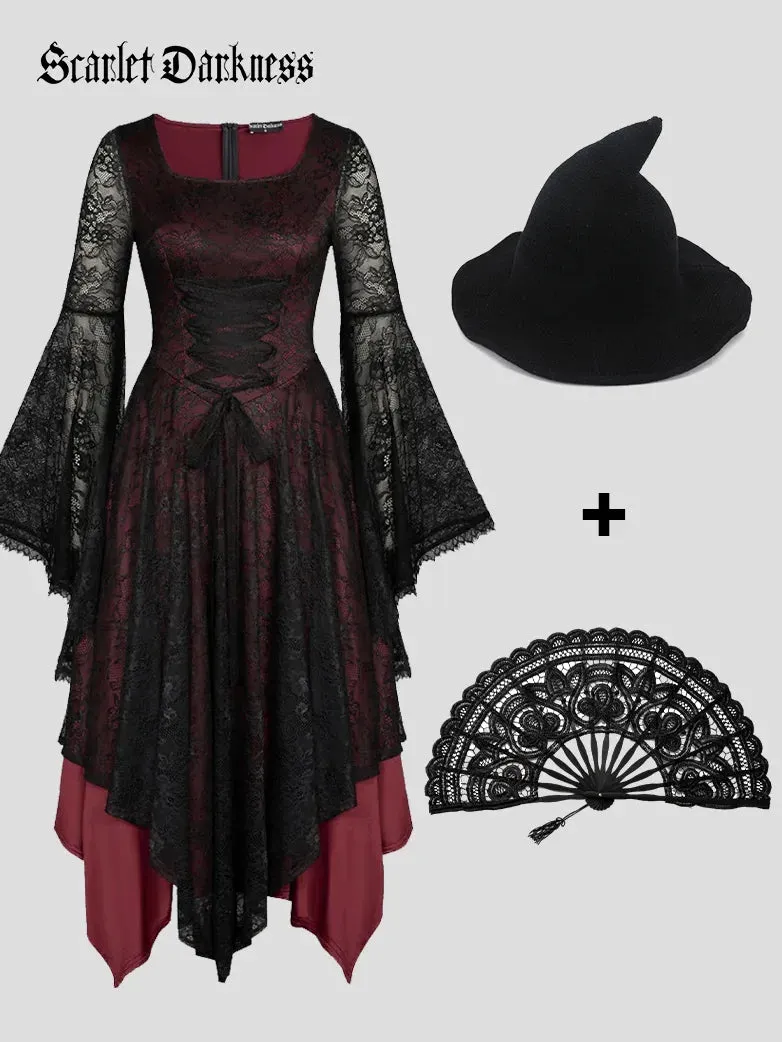 Scarlet Darkness Halloween Witch Costume