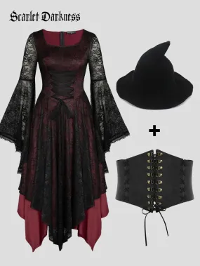 Scarlet Darkness Halloween Witch Costume