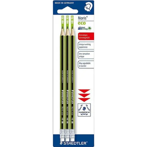 Staedtler 182-30 Noris Eco Pencil Blister of 3pcs