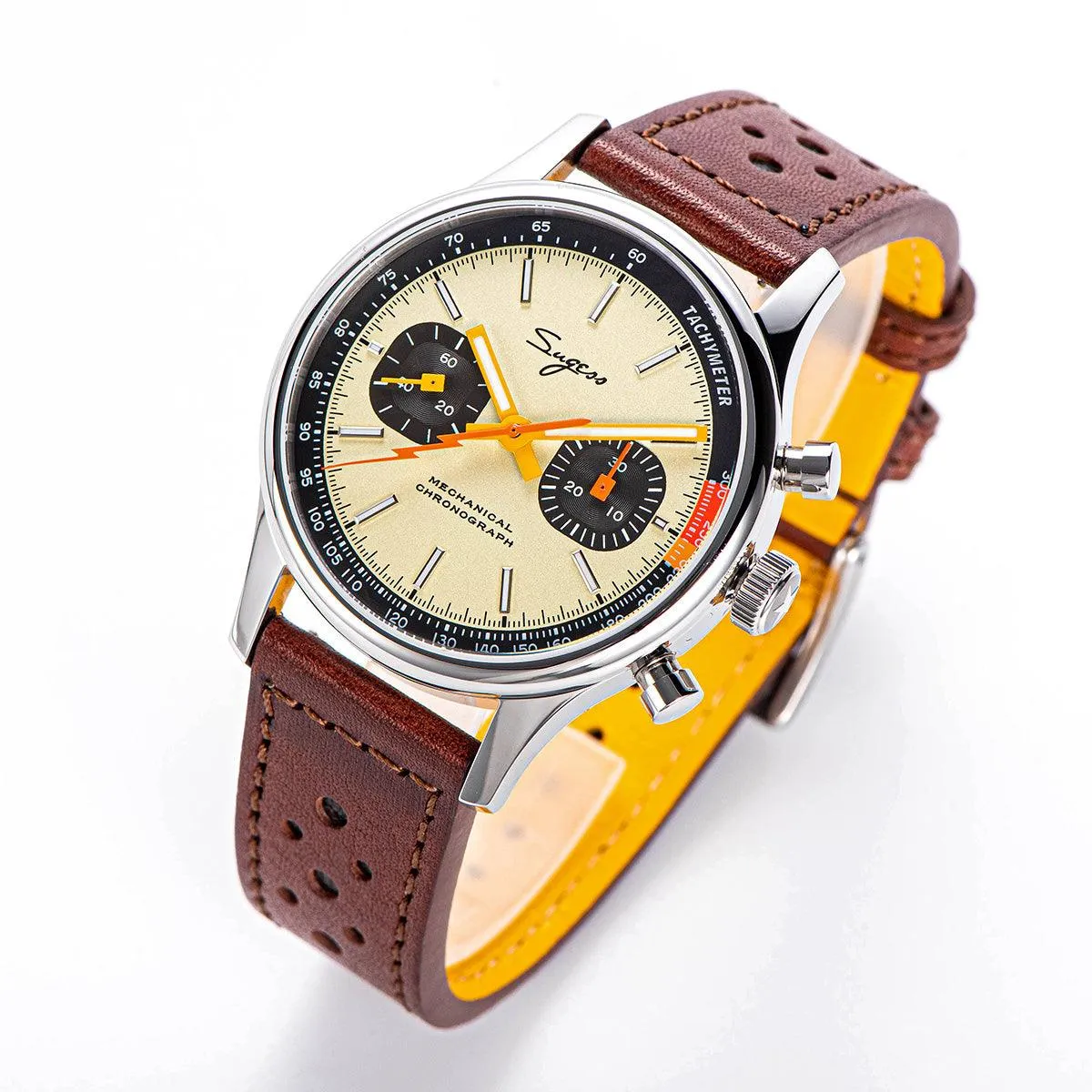 Sugess Mechanical Men's Watch 21 Gem Upgraded Seagull Gooseneck Movement Lightning Men's Watch 1901 Waterproof