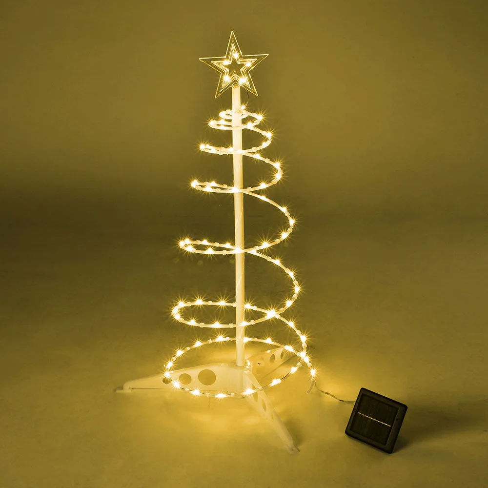 TheLAShop 2ft Lighted Spiral Christmas Tree Solar Operated