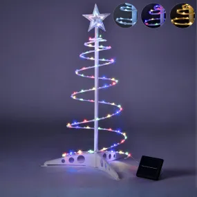 TheLAShop 2ft Lighted Spiral Christmas Tree Solar Operated
