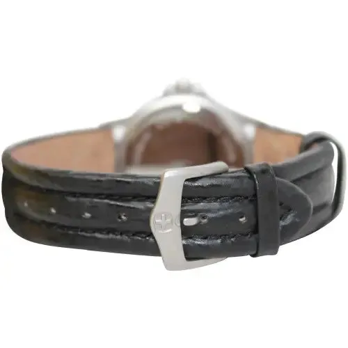 Wenger Black Leather Crocodile Strap Men's Watch 79115BCROC
