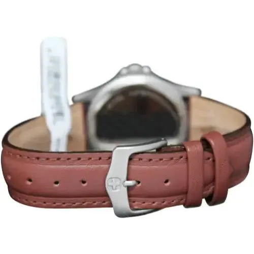 Wenger Men's Black Dial Brown Leather strap Watch 79115BRBLK