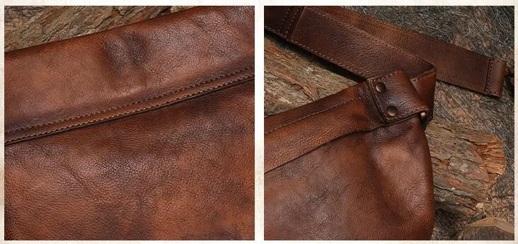 Womens Black Leather Chest Sling Bag Cross Shoulder Bag For Women