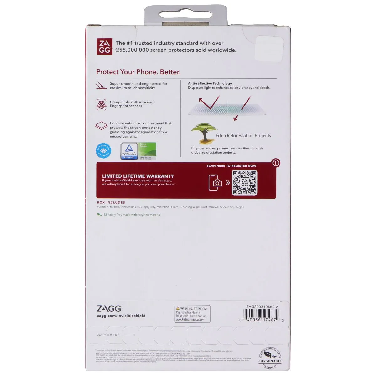 ZAGG Invisible Shield Fusion XTR2 Eco Screen Protector for Samsung Galaxy S23 
